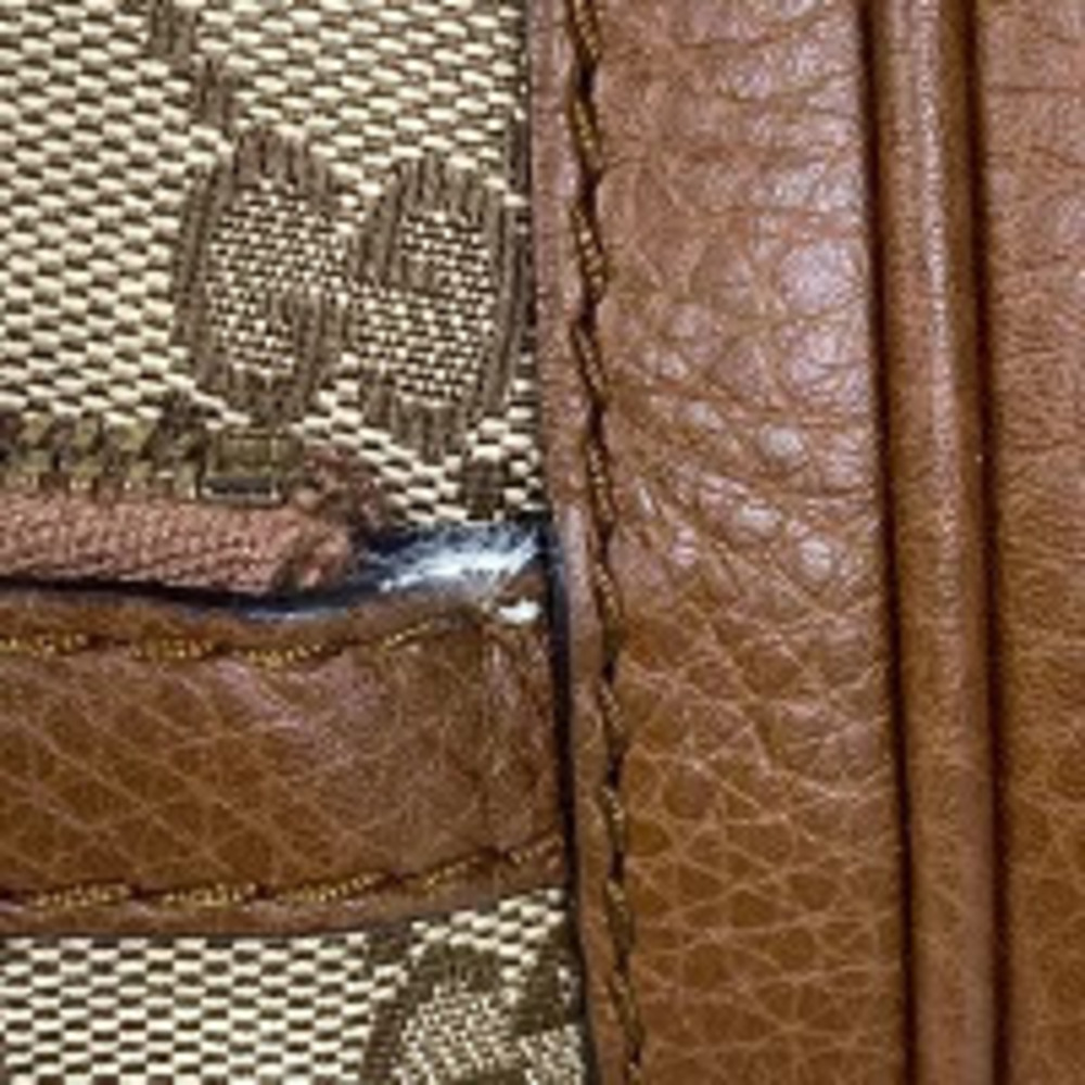 Gucci Bella Bamboo 2way Handbag Gg Fringe Canvas Beige Brown View 3